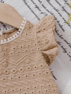 SHEIN مجموعة ملابس علوية كم قصير وشورت للبنات الرضع من عمر 0-3 سنوات، كاجوال وحلوة للخروج اليومي، ربيع/صيف