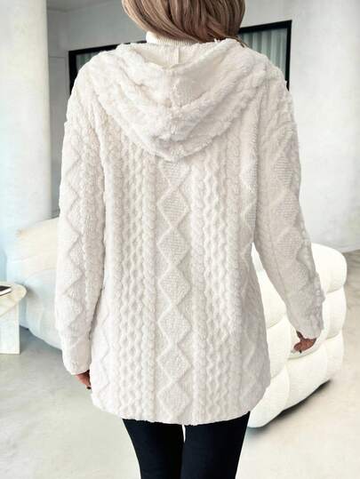 SHEIN Clasi معطف نسائي كاجوال مبطن بقماش مموج، خريف/شتاء