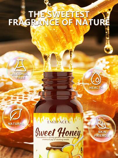 EMBRACEX. 10 مل عطر عسل، زيت عطري عسل، عطر شمعة بعطر العسل، مناسب لصناعة الصابون اليدوي، العلاج بالروائح، زيت عطري حلو، مناسب لمبخر العطور المنزلي، الغسيل، المطبخ، غرفة النوم، شموع DIY، صناعة الصابون اليدوي، العطور، صناعة المرطبات، الاستخدام اليومي