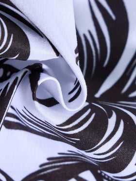 SHEIN شورت شاطئ مطبوع بنمط أشجار النخيل من قماش منسوج، طراز عطلة الرجال، متطابق عائلي أم وطفل (يباع 4 قطع بشكل منفصل)