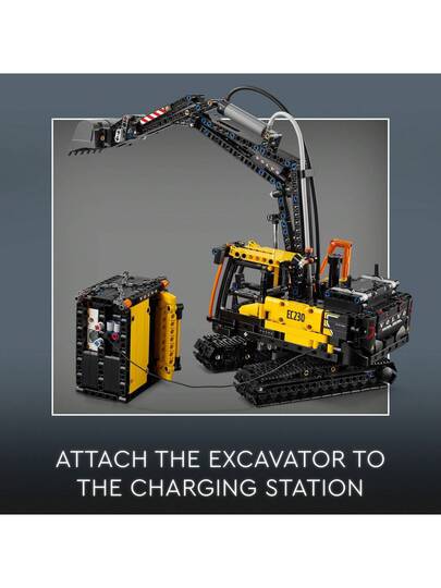 LEGO لعبة بناء شاحنة فولفو FMX وحفار كهربائي EC230 ، لعبة شاحنة فولفو مع 2 مركبة نموذجية ، هدية رائعة للأولاد والبنات من عمر 10 سنوات فما فوق المهتمين بنماذج البناء الثقيلة ، 42175