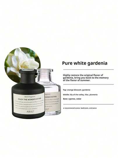 1 طقم (1 زجاجة زيت عطري + 4 قطع عصي موزع) موزع عطر منزلي بدون لهب لرائحة دائمة، مناسب لغرفة النوم والحمام وغرفة المعيشة وغيرها