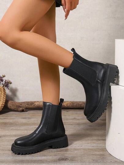 بوت نسائي خريف/شتاء 2025 ، بوت كاجوال عصرية متعددة الاستخدامات ، بوت تشيلسي قصيرة ، بوت نسائية سهلة الارتداء ، بوت شتوية دافئة للنساء ، بوت نسائية مريحة مسطحة ، بوت نسائية بطراز غربي
