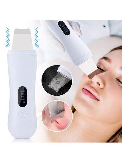 Hailicare أداة تنظيف البشرة بالموجات فوق الصوتية، مكشطة البشرة، منظف المسام ب- 4 أوضاع، إزالة الرؤوس السوداء والتقشير، لتنظيف عميق للمسام، أداة العناية بالبشرة، منظف حب الشباب