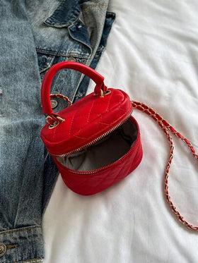 حقيبة صغيرة خفيفة الوزن، حقيبة سلسلة، حقيبة مبطنة، حقيبة يد، حقيبة دلو، مناسبة للفتيات وطالبات الجامعة والسيدات العاملات، رائعة للمكتب والجامعة والعمل والتنقل والأنشطة الخارجية والسفر والنزهات.