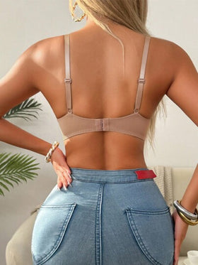 SHEIN قطعتان من حمالات الصدر الأنيقة والجذابة ذات التصميم الشفاف المزين بالزهور والأقواس، حمالة صدر بتأثير رفع وتقليل الحجم مع سلك داعم