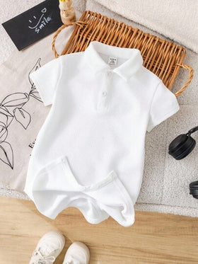SHEIN رومبير مبطن ناعم ومريح للأطفال حديثي الولادة البنين/البنات ذو أكمام قصيرة، لون أبيض، مناسبة للاستخدام الداخلي والخارجي واليومي والرياضة والحفلات والتصوير الفوتوغرافي والأعياد والمناسبات والأعراس ودش الطفل، مناسبة لجميع المواسم