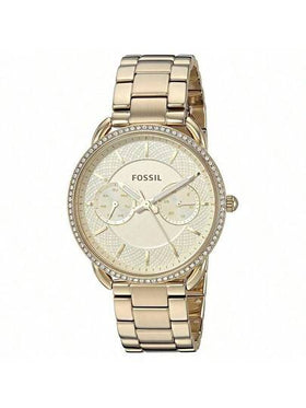 Fossil ساعة نسائية كوارتز من فوسيل، حالة من الفولاذ المقاوم للصدأ، عقارب ثلاثية، سلسلة دائرية، حالة من الفولاذ المقاوم للصدأ/مرآة بلورية ES4263