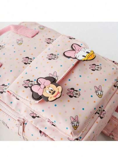 حقيبة ظهر مدرسية متعددة الوظائف بطبعة كرتون دونالد داك، أنيقة وكاجوال وجميلة للطلاب والرحلات والسفر