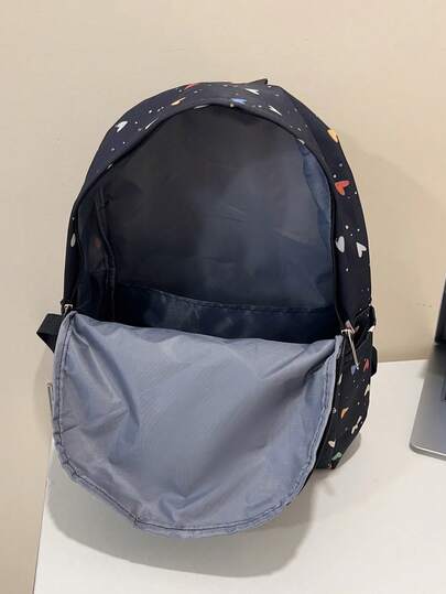 حقيبة ظهر كبيرة السعة متعددة الاستخدامات للطلاب بنمط الفراشة والنقاط