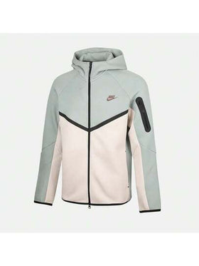 Nike معطف رجالي من النايلون والفليس مع سحاب كامل وقبعة، رقم الطراز: HV0950-020