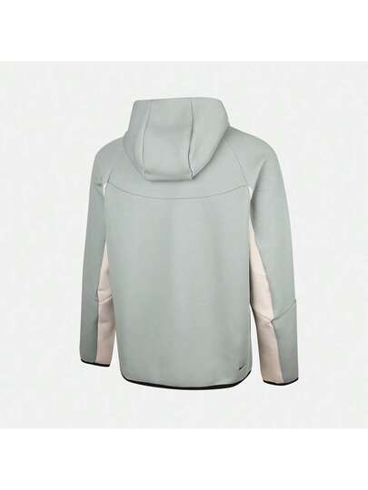 Nike معطف رجالي من النايلون والفليس مع سحاب كامل وقبعة، رقم الطراز: HV0950-020