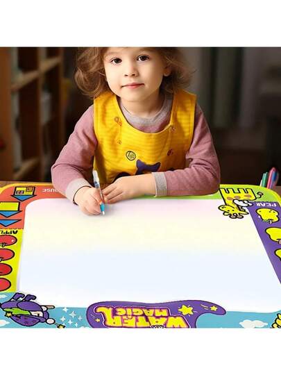 [لوحة رسم مائية سحرية] لوحة رسم مائية محمولة وقابلة لإعادة الاستخدام | مناسبة للأطفال من عمر 3-6 سنوات، قابلة للطي والحمل، قماش تلوين ملون، لعبة فنية