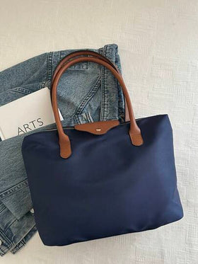 حقيبة كتف بسيطة وشاملة ذات لون أحادي للاستخدام اليومي، سعة كبيرة، مزودة بسحاب، يمكن ارتداؤها كحقيبة كتف، مناسبة للتسوق والعطلات والعمل والتنقل، وأنواع مختلفة من المناسبات.