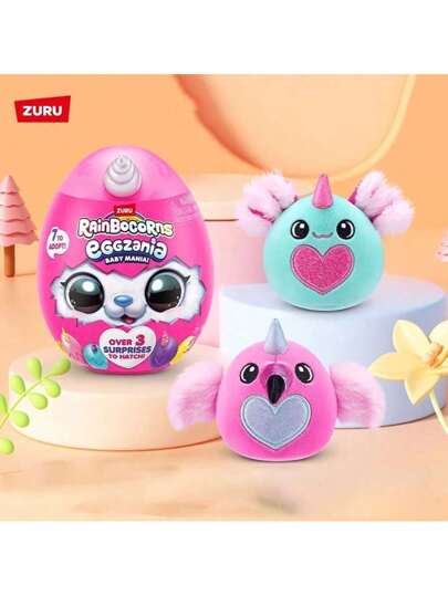 ZURU Rainbocorns Eggzania Baby Mania، ألعاب قابلة للجمع، سلايم، ممتعة وخيالية، لعب حيوانات وحشية مفاجأة، بيض مفاجأة، مناسبة للفتيات اللواتي يستمتعن بالتمثيل (1 حزمة)