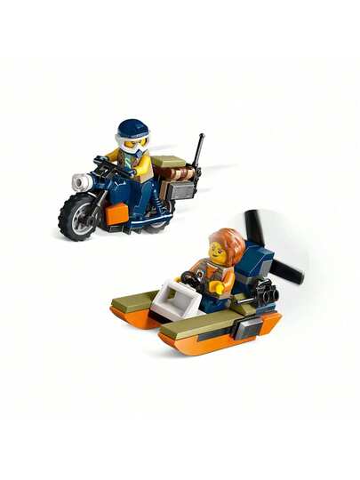 LEGO طقم لعبة مروحية مستكشف الغابة الحضرية في معسكر القاعدة - لعبة مغامرة بناء للأطفال من الجنسين، من عمر 8 سنوات فما فوق - مع 5 شخصيات صغيرة وأشكال الغوريلا - أفكار هدايا لأعياد الميلاد - 60437