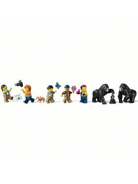 LEGO طقم لعبة مروحية مستكشف الغابة الحضرية في معسكر القاعدة - لعبة مغامرة بناء للأطفال من الجنسين، من عمر 8 سنوات فما فوق - مع 5 شخصيات صغيرة وأشكال الغوريلا - أفكار هدايا لأعياد الميلاد - 60437