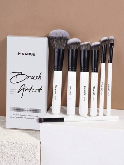 MAANGE 1/2/5/7/8/10/12 قطعة مجموعة فرش مكياج متعددة الوظائف ناعمة ذات طرفين، تشمل فرشاة الوجه، فرشاة البودرة، فرشاة الأحمر، فرشاة الكونسيلر، فرشاة التحديد، فرشاة الأنف، فرشاة ظلال العيون، فرشاة التفاصيل، فرشاة الأساس، فرشاة البرايمر. شعيرات صناعية عالي...