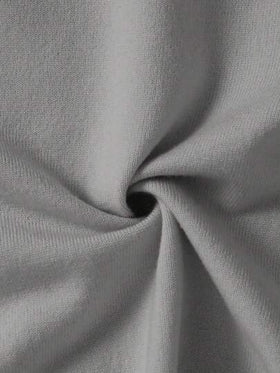 SHEIN 1 قطعة كنزة صوفية كاجوال كولومبية مريحة بلون أحادي فضفاضة بياقة عالية، مناسبة كطبقة أساسية أو ملابس خارجية للأولاد الصغار