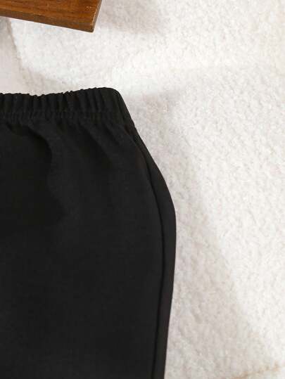 SHEIN طقم بدلة رسمية للأطفال الصبيان، سترة أحادية الصدر بلون واحد + طقم بنطلون، بدون قميص أو إكسسوارات، مناسب للأعمار من 6 أشهر إلى 3 سنوات، للارتداء الرسمي في الزفاف والحفلات والأعياد والتخرج