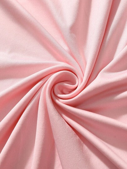 DelicateAllure ثوب نوم نسائي بياقة على شكل حرف V عميق، لون أحادي، مرقع بالدانتيل، بدون أكمام، مثير