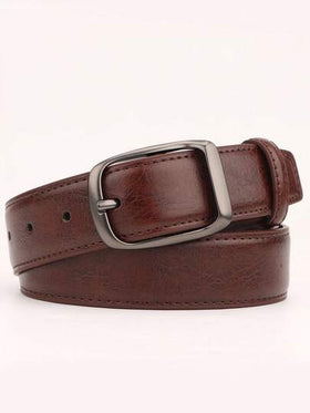 حزام جلد PU أنيق وعملي للرجال، حزام أعمال عالي الجودة للأناقة اليومية، حزام بتصميم بسيط مناسب للأعمال اليومية والسفر والتناول، إكسسوارات خريفية وشتوية، مناسب للمراهقين والشباب والرجال للاستخدام اليومي والخارجي والرياضي والعطلات والهدايا للتخرج والأعياد