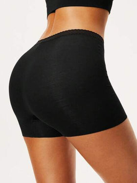 LUVLETTE 2 حزمة من سروال داخلي قصير بخصر عالي من قماش TENCEL™ موديال مع تطريز دانتيل - ملابس داخلية نسائية مريحة وضرورية