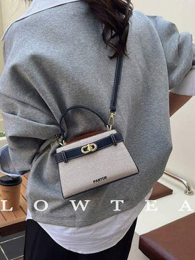 low tea حقيبة يد نسائية بملمس الليتشي الصيفي الجديد، حقيبة كروس بودي بحزام كتف قابل للتعديل، حقيبة كتف أنيقة بلون أحادي وزخرفة معدنية راقية، حقيبة نسائية عصرية