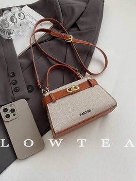 low tea حقيبة يد نسائية ذات ملمس ليتشي صيفي جديد، حقيبة كروس بحزام كتف قابل للتعديل، حقيبة مبسطة ذات لون أحادي مع زخرفة معدنية راقية لحمل اليومي