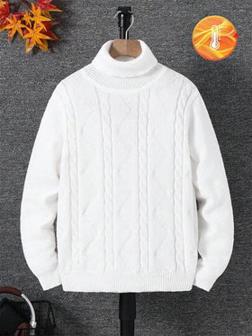 SHEIN Little Byeori بلوزة سويت شيرت طويلة الأكمام ذات رقبة عالية مريحة وقابلة للتنوع والاستخدام اليومي للفتيان في سن المراهقة، بلون محبب مفعم