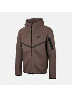 Nike معطف رجالي من النايلون والصوف الفاخر مع سحاب كامل وقبعة، رمز المنتج: HV0950-289