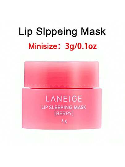Laneige قناع النوم للشفاه بحجم السفر 3 جرام/0.10 أونصة: مغذي، مرطب، فيتامين سي، زبدة موروموروو وزبدة الشيا، مضادات أكسدة، للشفاه الجافة والمتقشرة، لانيج قناع النوم للشفاه