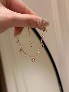 سوار فضة عيار 925 على شكل قلب، مرصع بالماس، هدية للنساء، مناسب للمناسبات والتخرج وأعياد الميلاد والاستخدام اليومي