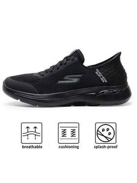 Skechers أحذية رياضية سهلة الارتداء بقوس القدم، للرجال، للركض والتدريب والمشي اليومي 216258-BBK