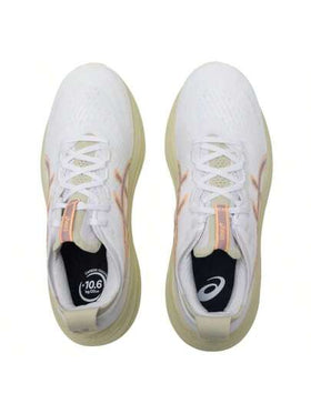 Asics حذاء الجري GEL-NIMBUS 27، ماص للصدمات وقابل للارتداد، من نسيج شبكي علوي، مريح وقابل للتنفس، كاجوال، خفيف الوزن وثابت، حذاء جري للرجال 1011B958-102