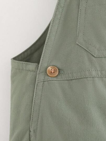 Cozy Pixies جمبسوت قفز للأطفال البنات مزينة بالأزهار والرقع مع أزرار زخرفية