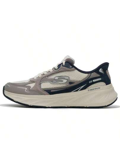 Skechers أحذية الجري للرجال من EDGERIDE أحذية رياضية رجالية برباط خفيفة الوزن ومريحة للاستخدام في الهواء الطلق أحذية رياضية يومية كاجوال 232969-LTGY