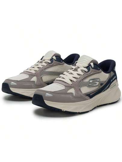 Skechers أحذية الجري للرجال من EDGERIDE أحذية رياضية رجالية برباط خفيفة الوزن ومريحة للاستخدام في الهواء الطلق أحذية رياضية يومية كاجوال 232969-LTGY