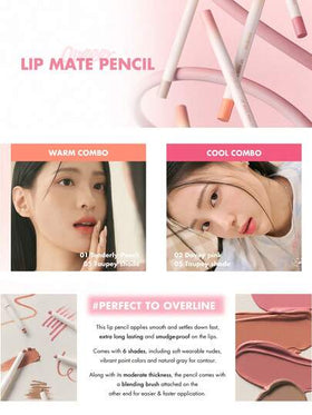 Rom&nd قلم رصاص شفاه رومان LIP MATE PENCIL 05 بظل تاوبي، حافة ضبابية ريشية، تقنية نواة هوائية تنفس، اندماج محيط الشفاه، ظل دافئ لوز ضبابي، رمادي بارد وردي شفاف، سحر كراميل كستناء، طقم نحت الشفاه بحجم الجيب، همس الشفاه بدون مكياج، جمال كوري، مكياج كوري، 0.