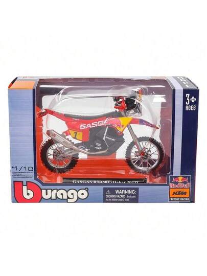 دراجة نارية Bburago 1:18 GASGAS RX450F (رالي داكار 2023) رقم 1 نموذج دراجة نارية معدنية، ديكور مكتبي للجمع، هدية لعيد الميلاد والكريسماس