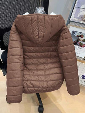 SHEIN Little Byeori معطف شتوي أنيق مزود بقلنسوة مع سحاب طويل الأكمام للفتيان المراهقين، مناسب للتنقل، المدرسة، الأنشطة اليومية، السفر، الرياضة، موسم الخريف/الشتاء ، باللون الأسود