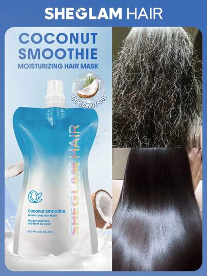 SHEGLAM HAIR قناع ترطيب الشعر بجوز الهند، إشراقة تدوم طويلاً، يقلل من التجعد، يعزز اللمعان واللمعان، يروي عطش الشعر، يحسن مرونته وليونته، يخفف التجعد والشعر المتطاير، يستعيد اللمعان والنعومة، رائحة حليبية تدوم طويلاً لجميع أنواع الشعر. عيد ميلاد هدية لون