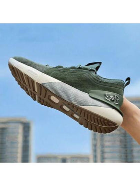 Under Armour حذاء رياضي رجالي جديد من HOVR مصنوع من جلد الغزال الممتص للصدمات وجيد التهوية للركض