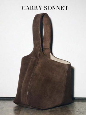 حقيبة دلو صغيرة من الجلد المدبوغ البني القهوائي - حقيبة كروس بودي، موضة عتيقة وضرورية يومية، مناسبة للخريف والشتاء والعطلات