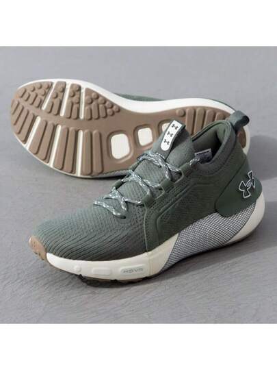 Under Armour حذاء رياضي رجالي جديد من HOVR مصنوع من جلد الغزال الممتص للصدمات والقابل للتنفس للركض