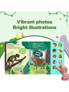 beartale لعبة حسية ذات 10 مفاتيح، كتاب أصوات للأطفال، لعبة تعليمية مبكرة للرضع، 10 أصوات حيوانات واقعية، مصنوعة من مواد متينة، بطارية قابلة للاستبدال، تعزز تفاعل الطفل وذاكرته وتنمية حواسه، ألعاب أطفال، ألعاب أولاد، هدايا لحفلات أعياد الأطفال، ألعاب بنات،