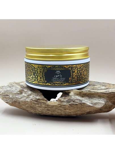 1 علبة 80 جرام بخور عربي - مصنوع من مكونات عالية الجودة، عطر طويل الأمد، مناسب كهدايا للصلاة والتأمل والاسترخاء وديكور المنزل وشهر رمضان والكريسماس وعيد الهالوين ومناسبات أخرى
