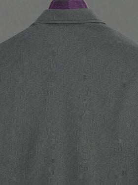 Manfinity Homme طقم رجالي كاجوال من قميص وبنطلون لون أساسي رمادي، طقم ملابس مريح، قميص بأكمام طويلة وبنطلون، بأسلوب العملة القديمة، ملابس خريفية