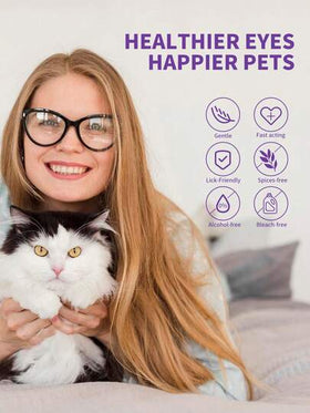 GJYC PET 100 قطعة من مناديل تنظيف عيون الحيوانات الأليفة - إزالة لطيفة لبقع الدموع والأوساخ والإفرازات والمخاط - مناديل تنظيف وعناية وتعطير بزيت جوز الهند للعيون والتجاعيد والوجه - للكلاب والقطط