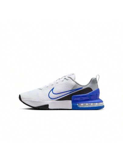 Nike أحذية تدريب رجالية نايك إير ماكس ألفا 6 باللون الأبيض والأزرق الفاتح والرمادي الداكن والأسود